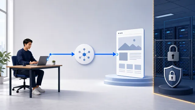 Single user-requested AI fetch reaching a public webpage while private content remains behind server-side access control