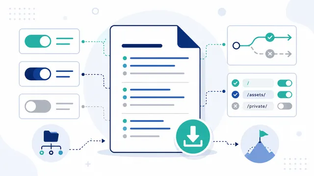 Robots.txt generator controls and a generated rules document