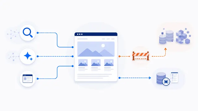 Website allowing search and AI discovery routes while blocking a separate model-training collection route