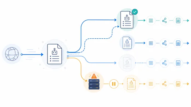 Crawler receiving successful, redirected, missing, and temporary-failure responses for robots.txt