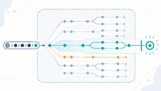 URL paths passing through wildcard, exact-ending, and longest-match robots.txt rule selection