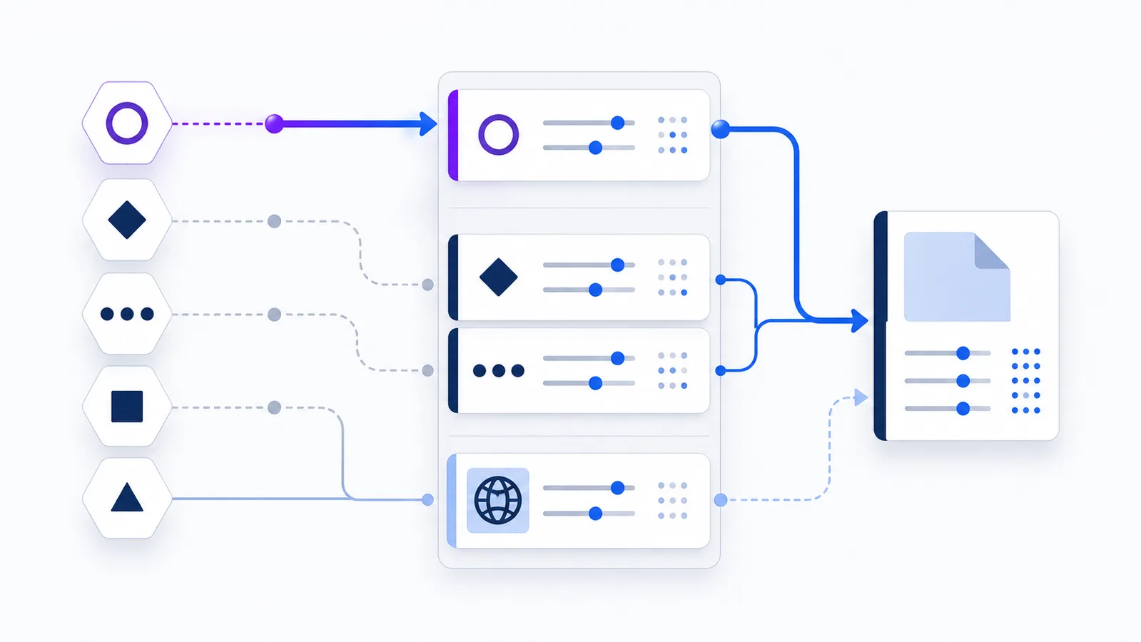 Crawler identities matching specific robots.txt rule groups while unmatched agents follow a separate fallback group