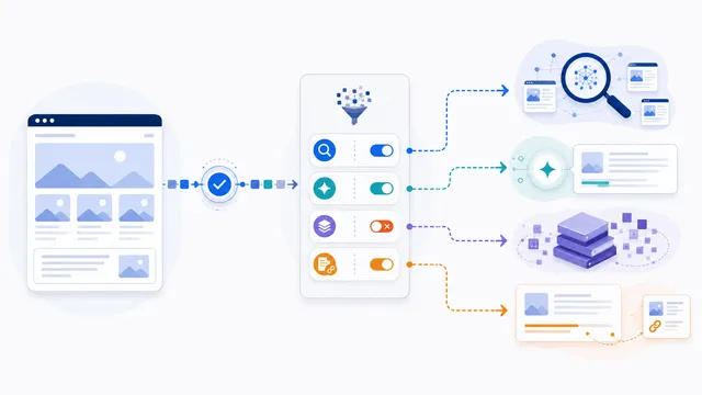 Content accessed from a website and then governed by separate search, AI-input, training, and reuse preference paths