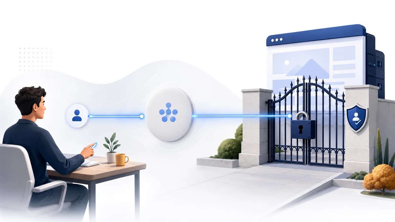 User-initiated AI web request reaching a website protected by server-side access control
